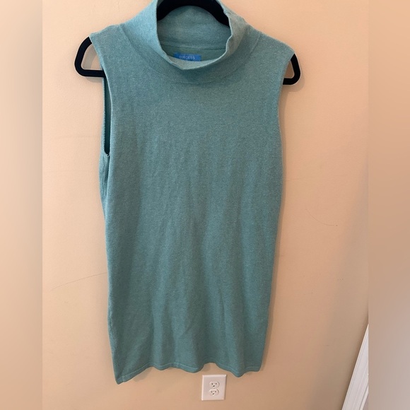 The Burgess Sweater The Paris Mock Neck Dress - Teal - Picture 7 of 9